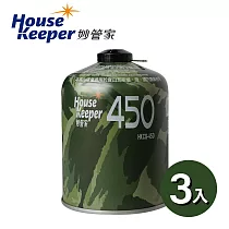 妙管家 450g 高山瓦斯罐 3罐組(高山瓦斯罐)