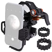 美國CELESTRON通用型手機接望遠鏡用轉接夾具81055(3軸NexYZ;適35─50mm目鏡;附2轉接環)亦適單筒雙筒顯微鏡