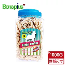 【Bone Plus】牛奶螺旋四星潔牙棒桶裝1000G(多種尺寸) M