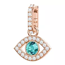 SWAROVSKI施華洛世奇 藍色惡魔之眼晶鑽墜飾─玫瑰金