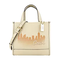 COACH X JENNIFER LOPEZ 聯名款 TOTE 22 紐約剪影兩用托特包─ 米白