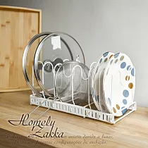 【Homely Zakka】日式簡約鐵藝多功能伸縮鍋蓋架/廚具收納架/置物架