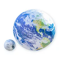 【賽先生科學工廠】地球與月亮─充氣星球套組 (真實比例縮小)