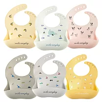 BabyPark 嬰幼兒食品級矽膠圍兜─印花系列 噗噗汽車