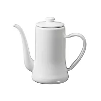 原廠正品【日本月兔印】Slim經典系 日製細口琺瑯手沖壺─1.2L─ 典雅白