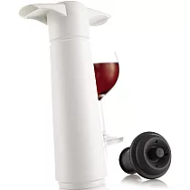 《Vacu Vin》紅酒塞 真空瓶塞 保鮮瓶塞 葡萄酒塞 | 抽真空器+瓶塞2入(白) 抽真空器+瓶塞2入(白)