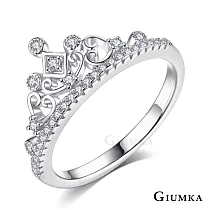 GIUMKA純銀戒指S925純銀戒女戒 夢幻小公主皇冠戒指 銀色白鋯 單個價格 MRS07103 5 美國圍5號
