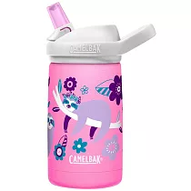 【美國 CamelBak】350ml eddy+ kids兒童吸管不鏽鋼保溫瓶(保冰) ─ 花童樹獺