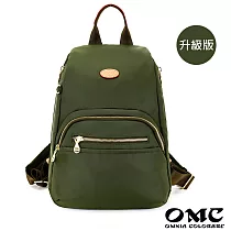 【OMC】輕盈紓壓雙側拉鍊防盜後背包(小款)─ 經典綠