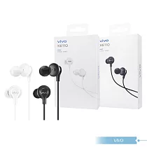 VIVO XE110 原廠新款盒裝 / 入耳式線控耳機 3.5mm (黑色，白色) 黑色