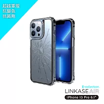 ABSOLUTE LINKASEAIR iPhone 13 Pro (6.1吋)專用 電子蝕刻技術防摔抗變色抗菌大猩猩玻璃保護殼─裂紋 13 Pro專用