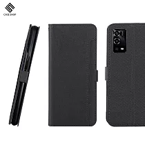 CASE SHOP OPPO A55(4G) / A54(4G) 專用前插卡側立式皮套─黑