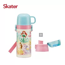 日本 Skater 不鏽鋼保溫水壺(直飲420ml+杯蓋組) 迪士尼公主 迪士尼公主