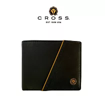 【CROSS】台灣總經銷 限量2折 頂級小牛皮8卡男用皮夾 亨利系列 全新專櫃展示品 (黑色 贈禮盒提袋)