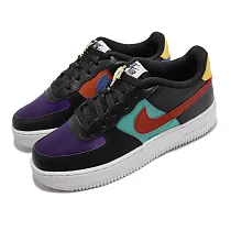 Nike 休閒鞋 Air Force 1 LV8 GS 大童 NBA WNBA 黑紅 彩 DN4178─001