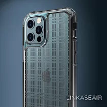 ABSOLUTE LINKASEAIR iPhone 12 Pro Max (6.7吋)專用 電子蝕刻技術防摔抗變色抗菌大猩猩玻璃保護殼─網格 12 Pro Max專用