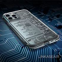 ABSOLUTE LINKASEAIR iPhone 12 Pro Max (6.7吋)專用 電子蝕刻技術防摔抗變色抗菌大猩猩玻璃保護殼─電路板 12 Pro Max專用