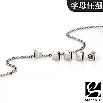 MASSA─G【the Ti】金屬鍺錠純鈦羽鍊(1個字母背有磁石) 45cm B