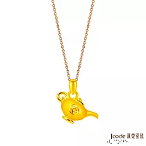 J’code真愛密碼金飾 財富許願神燈硬金墜子 送黑皮繩項鍊