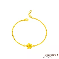 J’code真愛密碼金飾 發財有錢花硬金手鍊