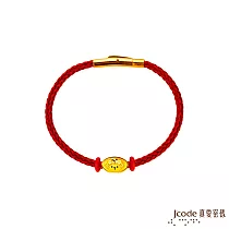 J’code真愛密碼金飾 一錠招貴人元寶六合─羊─硬金/鋼編織手鍊