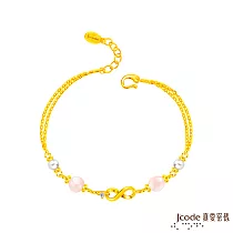 J’code真愛密碼金飾 硬金寶石手鍊 無限閃耀
