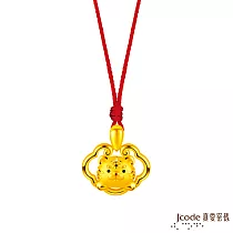 J’code真愛密碼金飾 虎你如意黃金墜子─立體硬金款 送紅繩項鍊