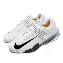 Nike 舉重鞋 Savaleos 男鞋 白 健身 訓練 重訓 穩定 支撐 透氣 運動鞋 CV5708─100 25.5cm WHITE/BLACK