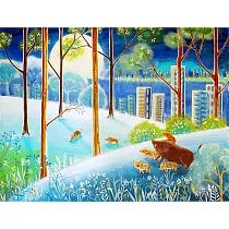 【玲廊滿藝】Miu.Ch─野豬媽媽的祈願41x31.5cm
