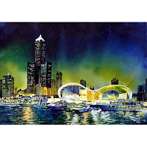 【玲廊滿藝】張偉鈺─高雄港夜景76x104cm