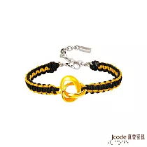 J’code真愛密碼金飾 纏綿三世硬金編織男手鍊
