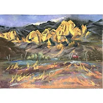 【玲廊滿藝】施惠敏─山高天遠34x47.5cm