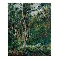 【玲廊滿藝】胡淑英─林45.5x53cm
