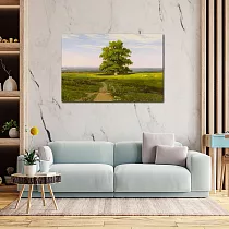 【御畫房】一碧千里 國家一級畫師手繪油畫60×90cm VF─11 (客製商品)