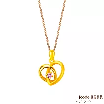 J’code真愛密碼金飾 甜蜜愛情硬金墜子 送玫瑰鋼鍊