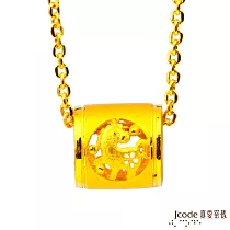 J’code真愛密碼金飾 馬(午)招貴人黃金墜子 送黑皮繩項鍊