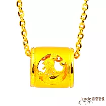 J’code真愛密碼金飾 雞(酉)招貴人黃金墜子 送黑皮繩項鍊