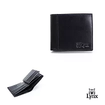 Lynx ─ 美國山貓進口牛皮超質感證件雙鈔票短夾 棕色