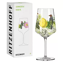 【德國 RITZENHOFF】夏露系列─ 夏日叢鳥高腳水晶杯 / 544 ml