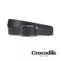 職場新鮮人 父親節 情人節送禮 Crocodile 真皮打洞休閒皮帶 紳士皮帶 0101─52010─01 38 黑色