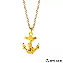 JoveGold漾金飾 駐守愛情黃金墜子 送黑皮繩項鍊