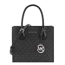 MICHAEL KORS 皮革三層兩用包─黑灰