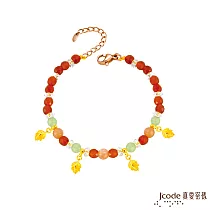 J’code真愛密碼金飾 四葉有成黃金/寶石手鍊