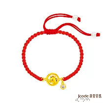 J’code真愛密碼金飾 馬(雙面)貴人緣六合生肖硬金編織手鍊
