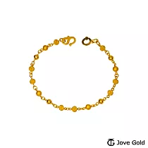 JoveGold漾金飾 泡泡浴黃金手鍊─小珠款