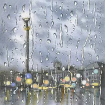 【玲廊滿藝】黃子芸Kiwi─雨，和平26x26cm