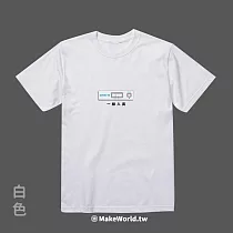【地圖製造 MakeWorld.tw】短T_一線人員_男女共版_XS─XL可選 L 白色