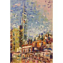 【玲廊滿藝】施惠敏─曼哈頓街景45.7x30.5cm