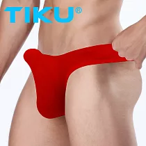 TIKU梯酷 露臀U凸立體囊袋 冰絲透氣丁字男內褲 ─紅色 (RP8002) XL 紅色