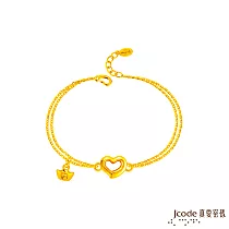 J’code真愛密碼金飾 財富順心硬金手鍊
